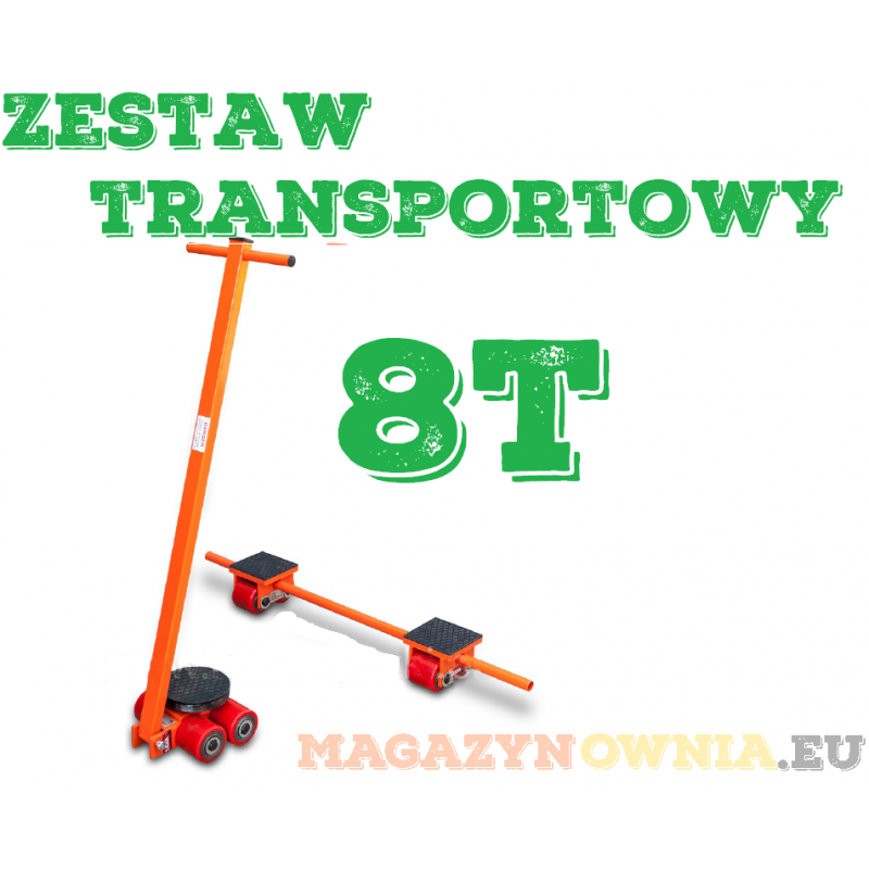 Zestaw transportowy rolkowy ROLKI wózki transportowe do przesuwania maszyn 8t