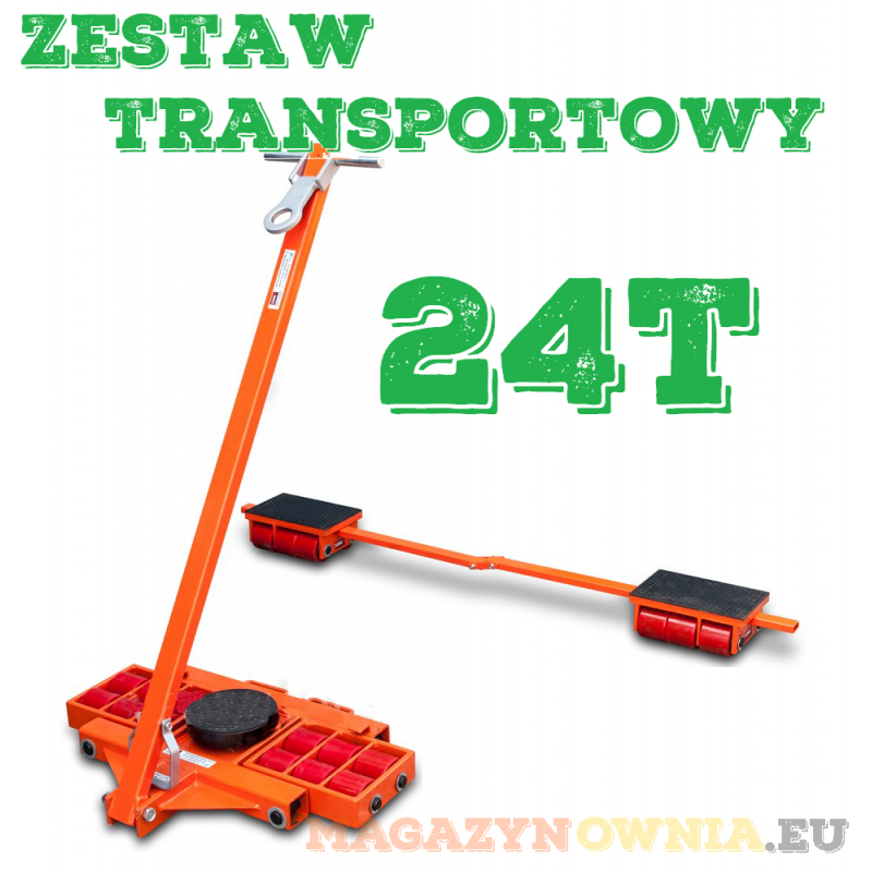 Zestaw transportowy rolkowy ROLKI wózki transportowe do przesuwania maszyn 24t