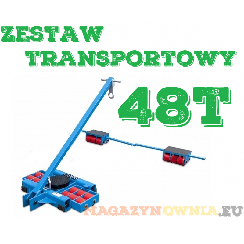 Zestaw transportowy rolkowy ROLKI wózki transportowe do przesuwania maszyn 48t