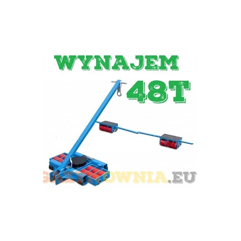 Wynajem / Wypożyczenie Zestaw transportowy rolkowy ROLKI wózki transportowe do przesuwania maszyn 48t